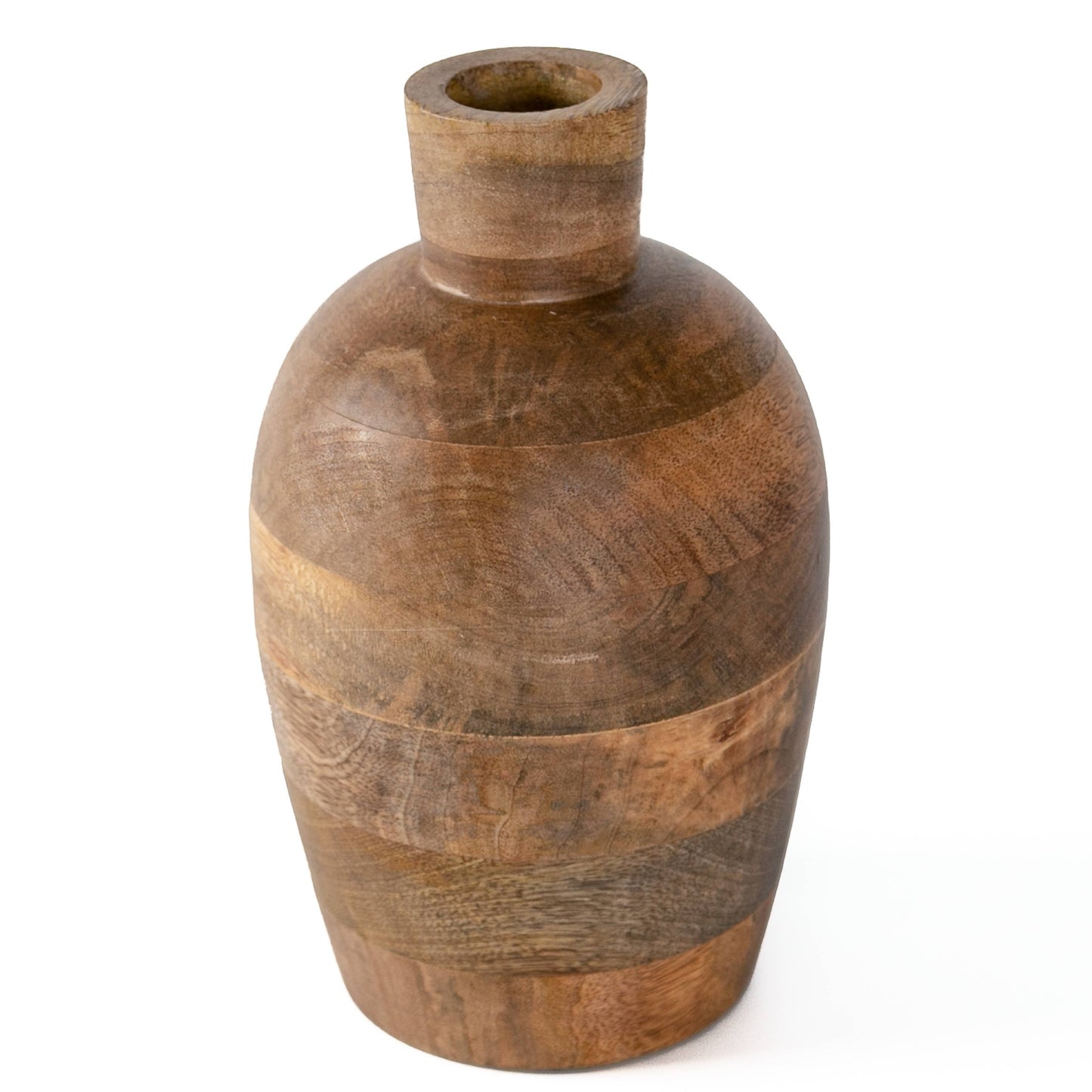 Farmhouse Boho Mango Wood Vase Handcrafted