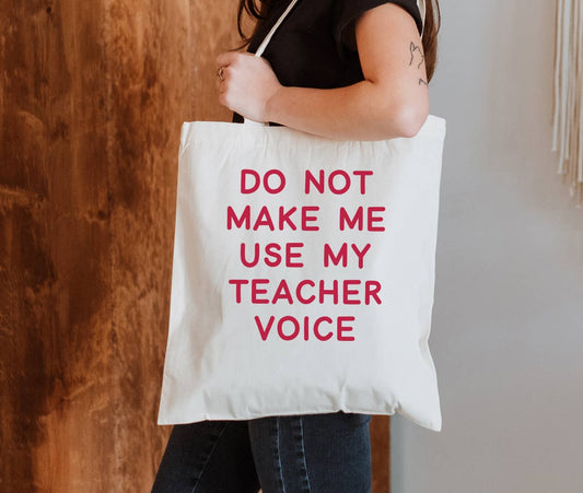 Teacher Canvas Tote Bag