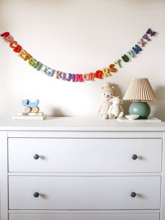 Alphabet Garland Nursery Decor Rainbow - Homeboxed