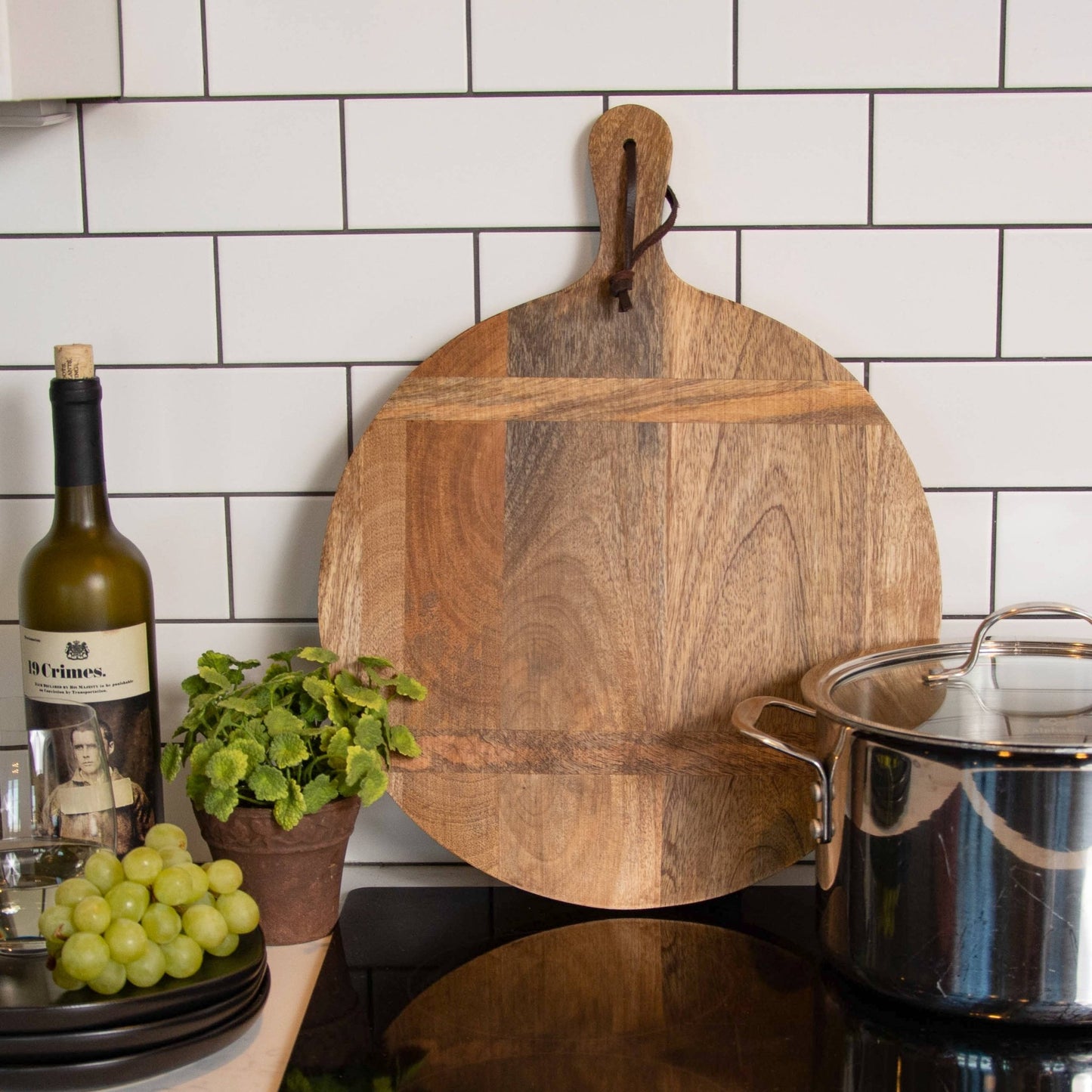Farmhouse Wood Serving Charcuterie Board Tray - Homeboxed