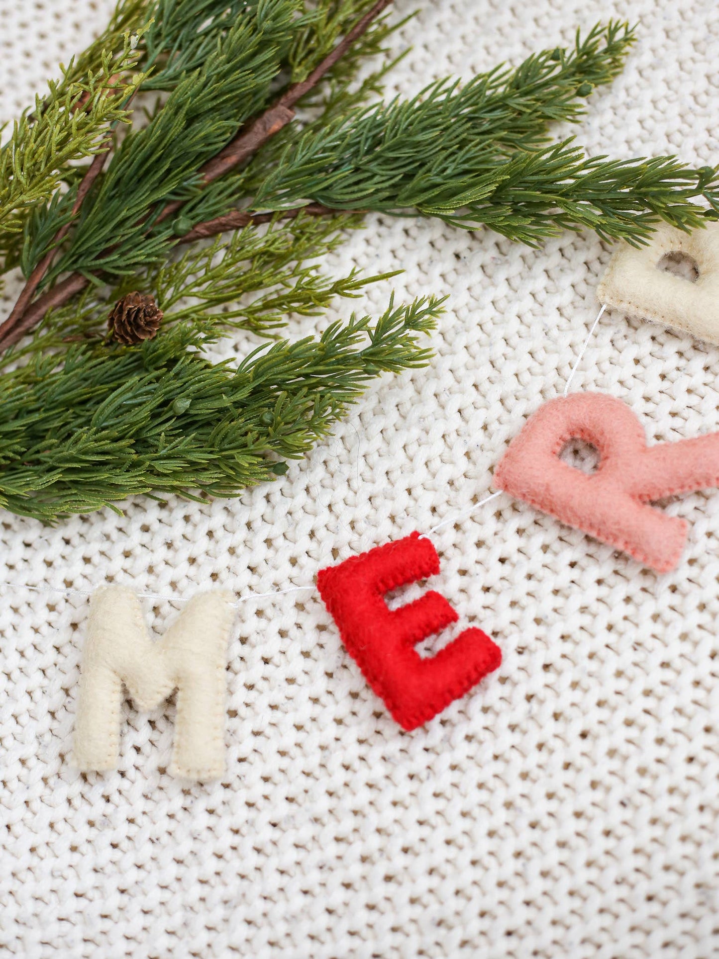 Merry Christmas Handmade Felt Garland - Homeboxed
