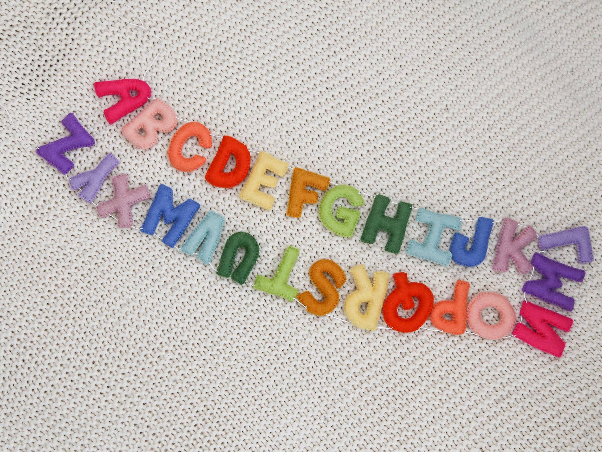 Alphabet Garland Nursery Decor Rainbow - Homeboxed