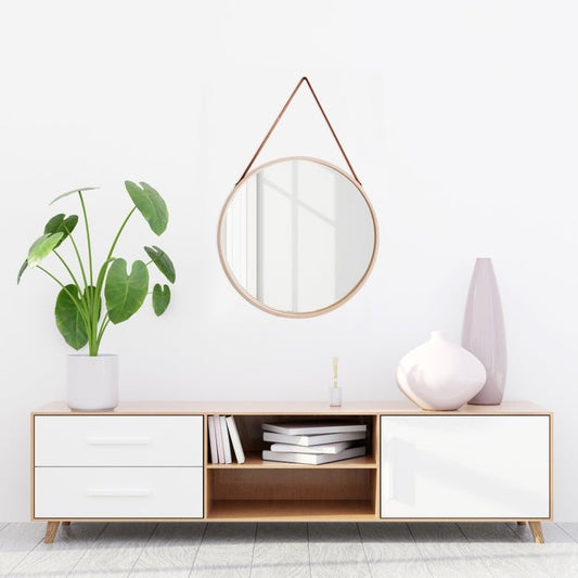Birch Leather Mirror - Homeboxed