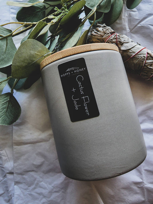Cactus Flower and Jade-Modern Wax Candle - Homeboxed