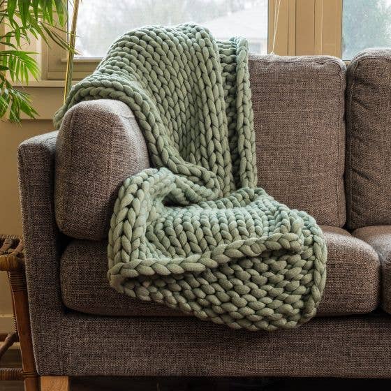 Chunky Knit Throw - Homeboxed